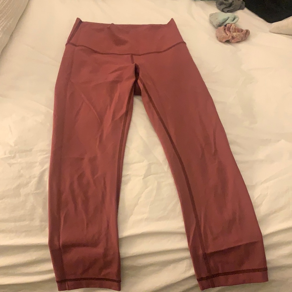 rusty rose lulu leggings crop length